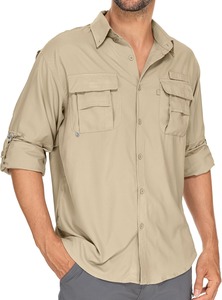 Camisa de Pesca y Trabajo Personalizada con Logotipo, Manga Larga, Cortavientos, Ligera, Protección Solar UPF 50 UV, Secado Rápido y Refrescante, 100% Poliéster - Product Image 4