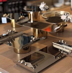 Innovation Craft International Eco-Friendly Luxury Silver Polished Aluminium Set Floral <b>Stand</b> Wedding Serving Tray Cake <b>Stand</b> - Product Image 1