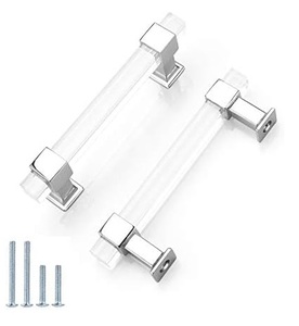 Handmade Handicraft Acrylic Brass Door Handle For Luxury Acrylic Home Furniture Handle Cabinet Handles <b>Drawer</b> <b>Pulls</b> High Quality - Product Image 4