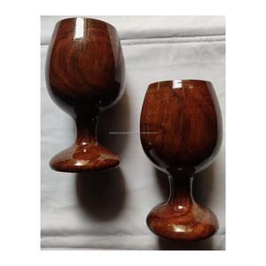 Copas de Vino de Madera Estilo Rústico, Hechas a Mano, para Decoración de Bar en Casa o Estilo Campestre - Product Image 5