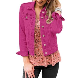 Chaqueta Vaquera Unisex Personalizada al por Mayor, Transpirable, Resistente al Viento, de Secado Rápido, con Color Personalizado en la Parte Delantera, de Algodón Elástico Regular para Primavera - Product Image 2