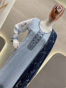 Robe Salwar Kameez prête à porter pour femmes, en tissu géorgette imitation haute qualité, nouvelle coupe droite ethnique, style indien pakistanais, mariages - Product Image 5