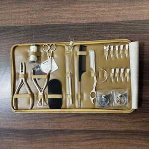 Kit d'outils professionnel pour extensions capillaires en acier inoxydable de qualité supérieure, couleur nude marron, avec étui, rasoir et pot à perles – Vente chaude - Product Image 2