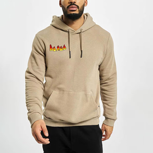 <b>Men's</b> High Quality Long Sleeve <b>Pullover</b> Hoodie Winter Casual Wear with Custom Digital Printed Logo Solid Colour - Product Image 1