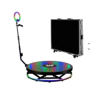 NEW <b>360</b> Photo <b>Booth</b> Machine with Extra Batteries+Photography Lights Remote Control Automatic <b>360</b> Spin <b>Camera</b> <b>Booth</b> (40in Glass) - Product Image 4