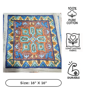 Handmade Silk Thread Embroidered Bohemian Style Square <b>Cushion</b> Cover Plant Cotton Home Office Hotel Decor Gifting Sustainable - Product Image 3