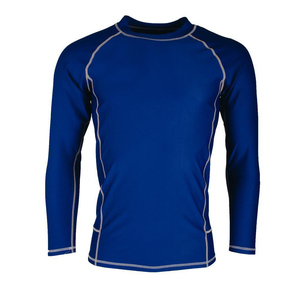 <b>Men</b> Long Sleeves Anti-UV Shirt <b>Swim</b> Tee MMA Rashguard <b>Top</b> Blue BJJ Rash Guards Very LOW MOQ in Best Price - Product Image 2