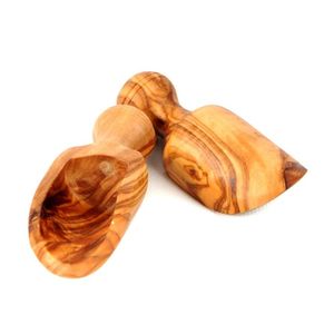 Cuillère doseuse en bois naturel écologique avec capacités de 10 ml/20 ml/30 ml et poignées longues et courtes pour une utilisation en cuisine et en salle de bain - Product Image 1