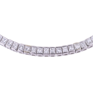 Luxury 18K <b>White</b> Gold Diamond Tennis <b>Bracelet</b> Natural Diamond Princess Cut <b>Bracelet</b> Fine Jewelry Wedding Anniversary Gift - Product Image 6