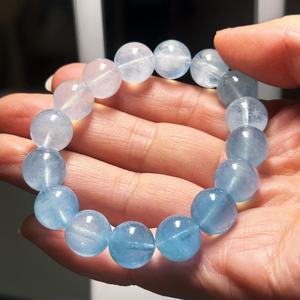 Natural Blue Moonstone <b>Bracelet</b> Milky <b>Beaded</b> Healing Crystal Jewelry Minimalist Boho Style Gift For Women - Product Image 6