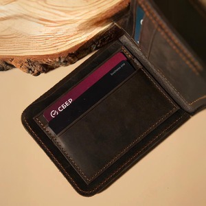 Stylish Leather <b>Wallet</b> <b>Cheap</b> Price Elegant <b>Men</b> <b>Wallet</b> with RFID Blocking Card Holder and Slim Compact Design - Product Image 2