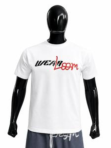 Wearloom Men's White Short Sleeve Casual T-<b>Shirt</b> Front Logo Print Cotton Poplin Summer Breathable Style - Product Image 1