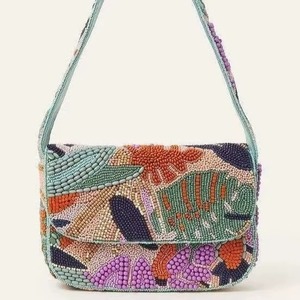 Sac à main pour femmes en résine perlée fait main TCE |   Portefeuille artisanal traditionnel pour femmes |   Accessoire de mode ethnique artisanal - Product Image 1