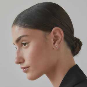 Evil Eyes Ear Front <b>Back</b> Jackets Enhancers 14K 18K Solid <b>Gold</b> Geometric Minimalist Ear Stack Charm Everyday Wear Fine Jewelry - Product Image 6