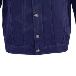 Veste en jean tendance pour homme, finition usée, vêtements personnalisés avec logo, fournisseur de qualité, veste en jean pour homme - Product Image 6