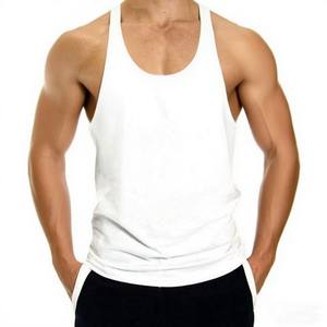 Camiseta sin mangas para hombre, estilo deportivo, venta al por mayor, con acabado liso teñido y tejido transpirable - Product Image 5