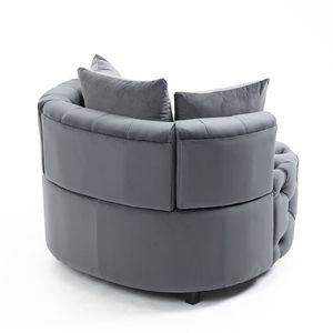 Poltrona Moderna Classica a Botte per Soggiorno in Grigio di A and a Furniture - Product Image 5