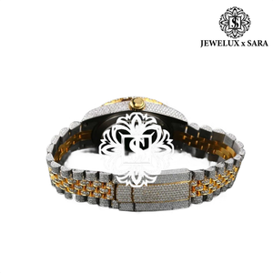 Montre Hip Hop personnalisable avec diamants Moissanite, verre saphir et bracelet en acier inoxydable, disponible à prix d'exportation - Product Image 2