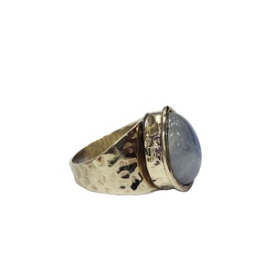 Designer fait à la main 925 bague en argent Sterling larme arc-en-ciel pierre de lune pierre précieuse Vermeil excellente qualité pour les mariages fêtes - Product Image 3