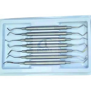Ensemble de 7 instruments de restauration dentaire en résine composite, outils manuels avec poignée ergonomique - Product Image 2