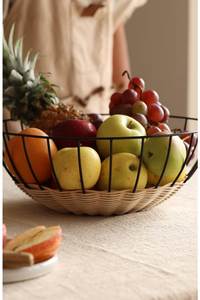 Wholesale Natural <b>Wicker</b> Rattan <b>Basket</b> With Lid Handmade <b>Storage</b> Organizer Home Kitchen Bathroom Decorative Home <b>Basket</b> - Product Image 4
