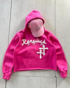 Custom Bubble Print Logo Hoodies Wholesale Multiple Colors Available Street Punk Web Unisex Hooded Sweatshirts - Product Image 1