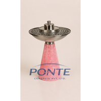 Quemador de Incienso de Acero Inoxidable de Primera Calidad, Diseño Moderno y Ecológico, Aroma de Primavera, Fragancia para el Hogar, Mármol Rosa de Lujo Estilo Árabe