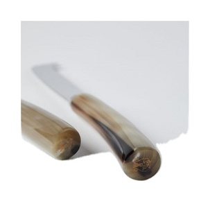 Juego de cuchillos para queso hechos a mano SCI con diseño único, mango de cuerno de búfalo personalizado, hoja de acero inoxidable, esparcidor de queso decorativo - Product Image 1