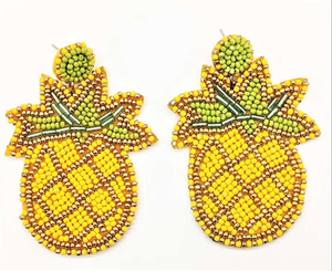 Pendientes Colgantes Bordados a Mano con Cuentas Amarillas y Rosa Intenso, Joyería de Moda Nueva para Mujeres y Niñas - Product Image 6