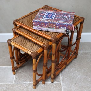 Handmade interior furniture nesting coffee <b>tables</b> functional rattan <b>table</b> for room organizer & <b>decor</b> - Product Image 3