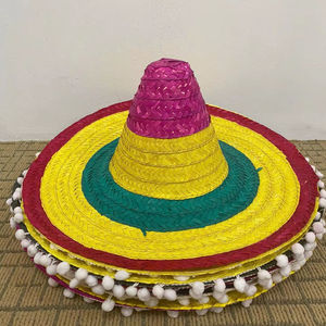 Sombreros de Paja Ajustables con Logotipo Bordado a Mano, Rayados, Casuales, para Fiestas, Bodas, Uso Diario, Verano, Deportes, Ciclismo, Esquí, Pesca, Unisex - Product Image 1