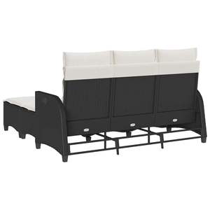 Conjunto de Sofás de Jardín en Blanco Crema y Negro - Product Image 6