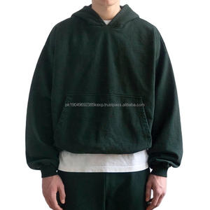 Sweats à capuche de haute qualité pour hommes Logo personnalisé No Strings Sweat à capuche oversize lourd recadrée Boxy Fit Hoodie - Product Image 1