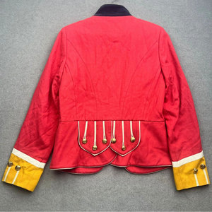 Custom Red Uniform Highland Doublet Jacket with <b>Yellow</b> Facings Handmade Ceremonial Piper Jackets - Product Image 3