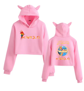 URBANGAZER INDUSTRIES Sweat à capuche pour femme avec oreilles de chat, 100% coton molletonné, imperméable, coupe-vent, doublé, décontracté, été, automne, hiver, printemps - Product Image 4