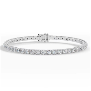Fabricant OEM de bijoux fins, fournisseur en gros, bracelet tennis de luxe pour femme en diamant de laboratoire certifié IGI de 7 pouces, en argent 925 - Product Image 1