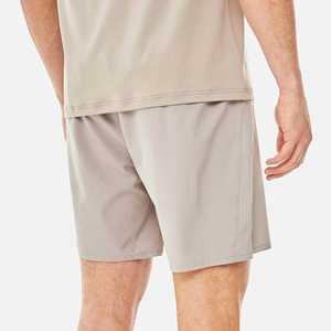 Ensemble de survêtement en coton 2 pièces pour homme, t-shirt et short décontractés en coton délavé, pour l'été, style basketball, OEM - Product Image 3