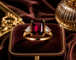 Natural Rhodolite Mozambique <b>Garnet</b> 925 Sterling <b>Silver</b> Gold Plated Heart Cut AAA Gemstone <b>Ring</b> for Wedding Engagement Gift - Product Image 3