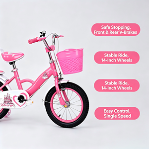 Nouveau modèle de vélo pour enfants à cadre en acier de 12 à 16 <span class=keywords><strong>pouces</strong></span>, à une vitesse, avec frein, pneus améliorés faciles à rouler et roues d'apprentissage pour plus de stabilité - Product Image 5