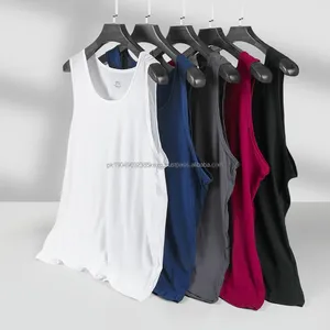 Mens Cotton Tank Top Casual High Quality Men Running Wear Breathable Tank Tops <b>Metal</b> Vent Tech Sleeveless Shirt - Product Image 4