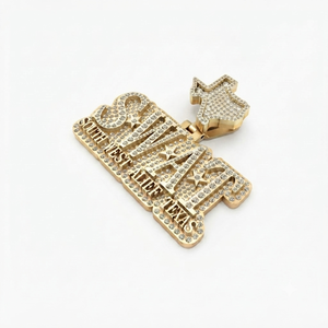 Collar de Plata 925 con Letra Inicial Personalizada, Estilo Hip Hop, con Diamantes Cultivados en Laboratorio y Baño de Rodio, para Hombres, Ideal para Fiestas - Product Image 4