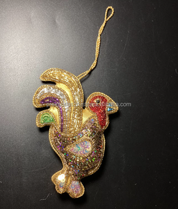 Handmade Embroidered <b>Beaded</b> Butterfly Ornament Christmas Tree Hanging Decoration Zari <b>Thread</b> Work Stainless Steel Christian - Product Image 5