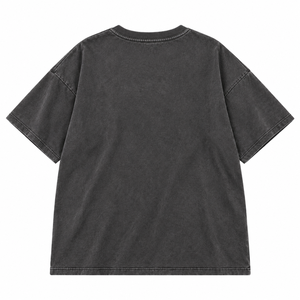 T-shirt ample vintage pour femme en charbon de bois, écologique, séchage rapide, respirant, coupe décontractée, épaules tombantes, en Spandex/Elasthanne, style streetwear - Product Image 3