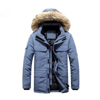 Nouvelle veste bomber en laine pour homme Leocor pour l'hiver, style vintage, imperméable et coupe-vent, avec col montant