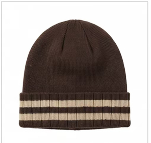 Wholesale <b>Wool</b> Blend Winter <b>Beanie</b> Hat Super Quality Custom Printed Logo Embroidery Plaid Breathable Waterproof Outdoor Knit - Product Image 5