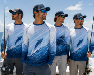 Camisa de Pesca de Manga Larga para Hombre, Estampado Digital, Patrón Sólido, UPF 50, Secado Rápido, Ligera, de Poliéster, para Actividades al Aire Libre - Product Image 5
