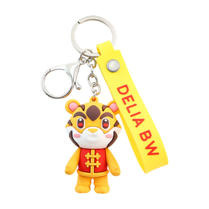 Porte-clés en caoutchouc 3D personnalisé, design de dessin animé <span class=keywords><strong>pas</strong></span> <span class=keywords><strong>cher</strong></span>, durable, écologique, imprimé UV, pour cadeau promotionnel - Product Image 3