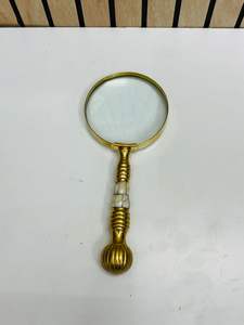 Lupa vintage de 3'' con mango de latón macizo y nácar - Product Image 5