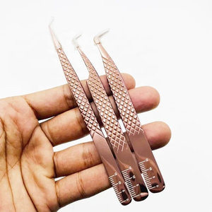 Pinzas para Pestañas de Acero Inoxidable con Punta de Fibra J2 Japonesas de 10 mm de Longitud, Logotipo Personalizado, Nano Duraderas, Antiestáticas, Punta Suave - Product Image 2