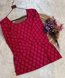 FANCY COTTON BANDHEJ PRINT WORK <b>TOP</b> PATIYALA SET MODERN SALWAR KAMEEZ EID SPECIAL PARTY PINK FLOOR-LENGTH SET LW-9341 85251 - Product Image 4